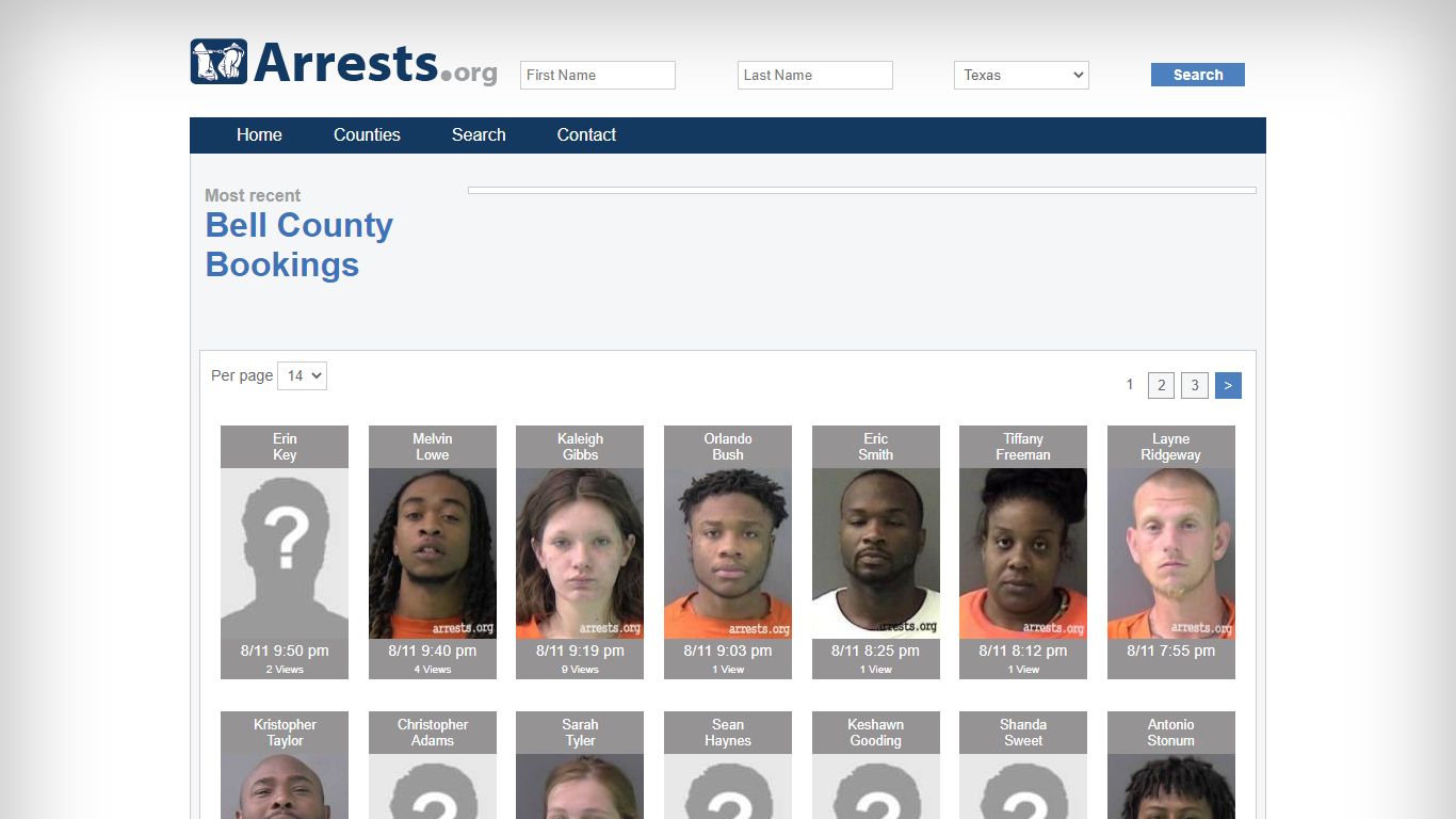 Bell County Arrests and Inmate Search